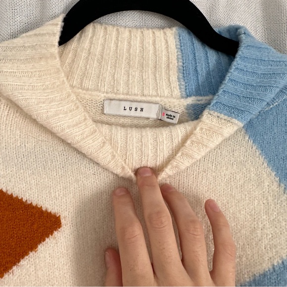 Color Block Mock Neck Sweater - Picture 5 of 5